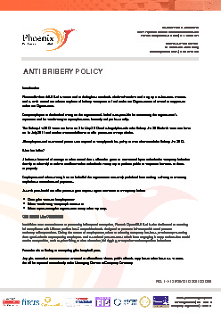 ANTI BRIBERY POLICY
